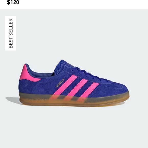 Blue and pink Adidas Gazelles worn ONCE (rare!!!) - Picture 4 of 7